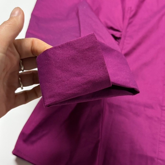 New York & Company plum/magenta Button-Down Shirt - Picture 6 of 8